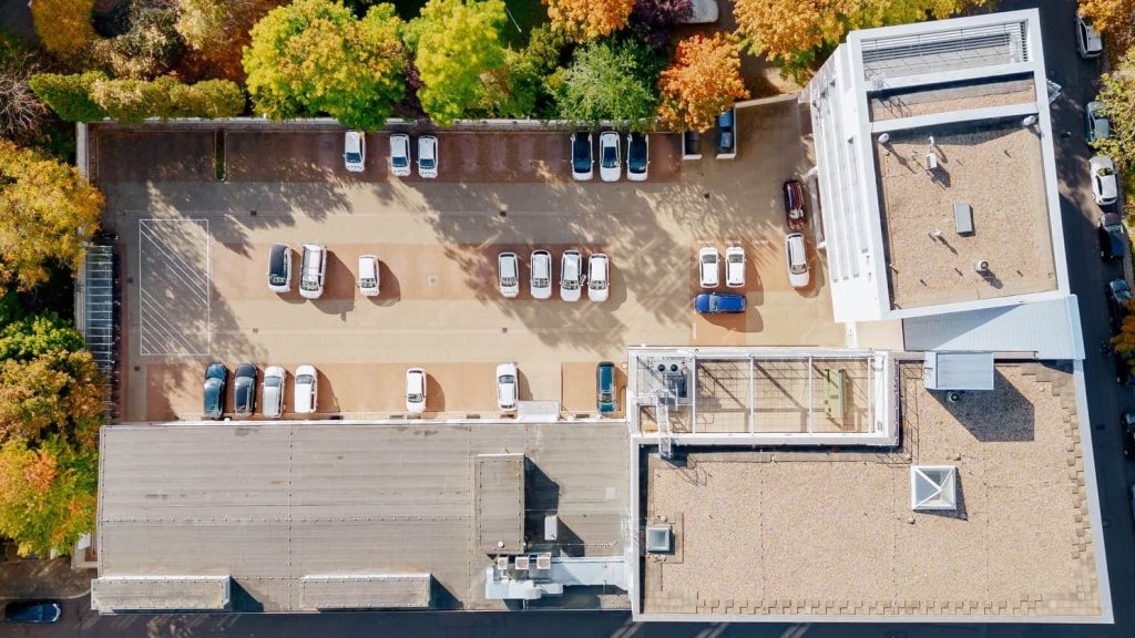 Luftbild der Firmenzentrale Netze Magdeburg